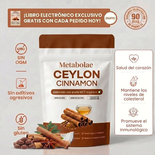 Canela de Ceilán 7200mg con Aceite MCT